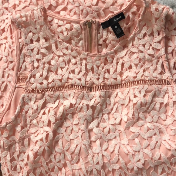 Pink Floral Knit Lace Dress - Picture 8 of 8